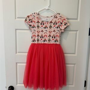 Pink and Red Tulle Dress